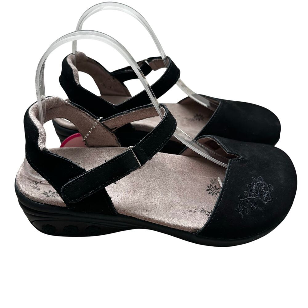 Therafit Morgan Women's Nubuck Leather Casual Shoe Black Size 7.5-8 NWT
